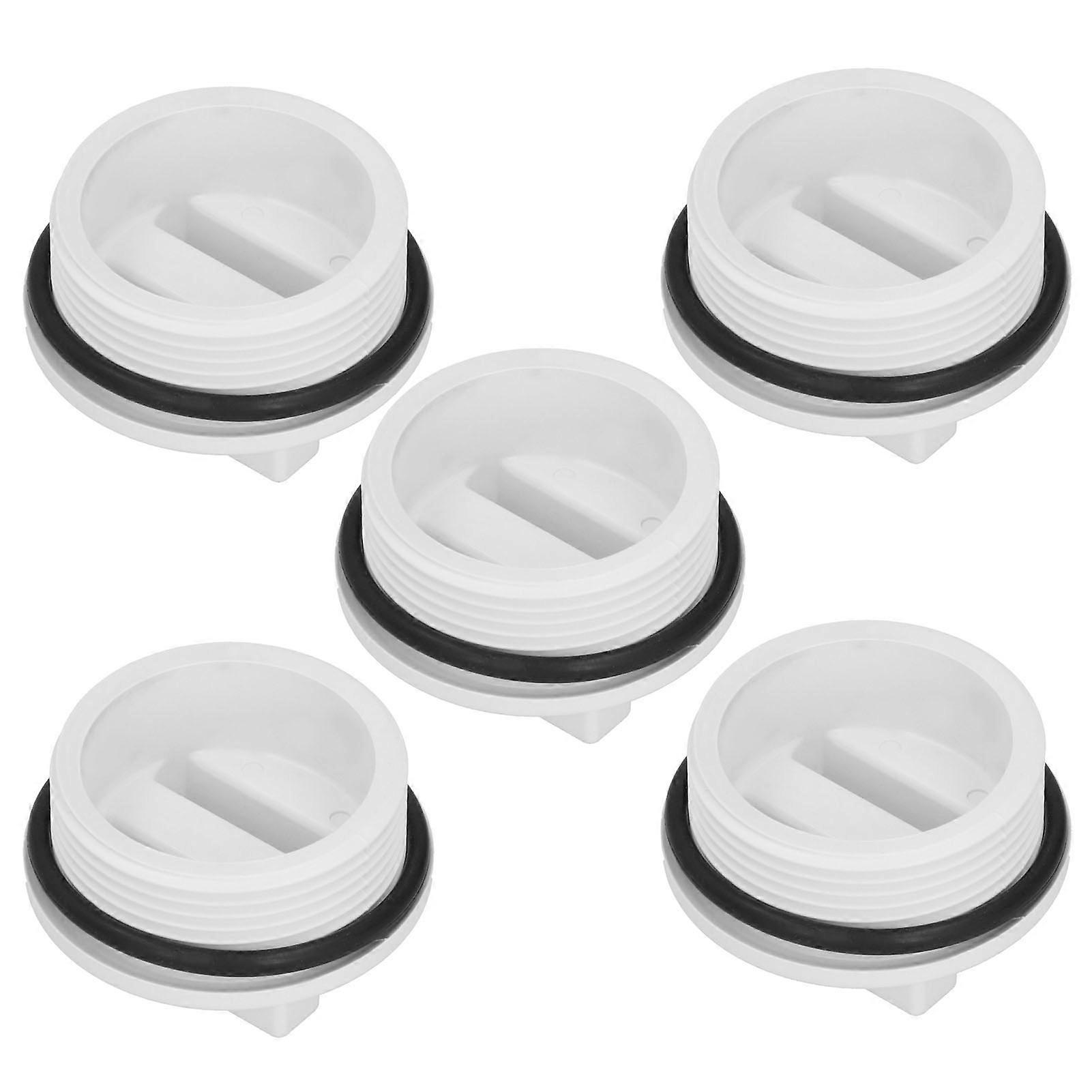 5PCS 1.5in Threaded Pool Spa Return Line Winterizing Plug Filter Drain Plug with ORing