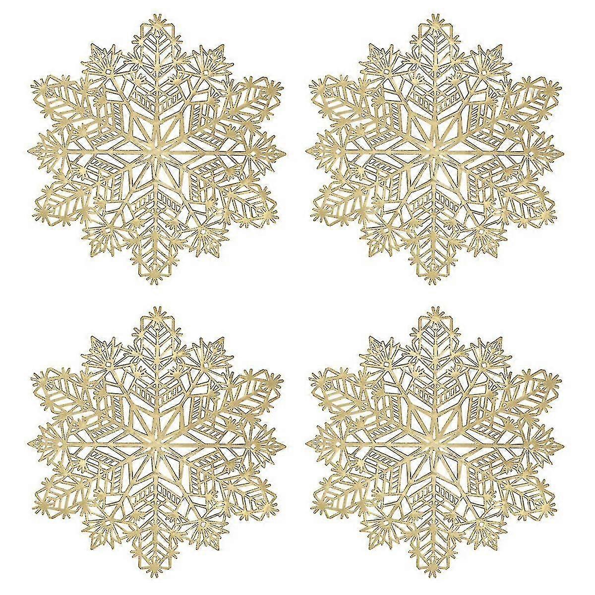 Snowflake Placemats Decorations Red Snowflake Tablemats Kitchen Table Mats For Christmas Holiday We
