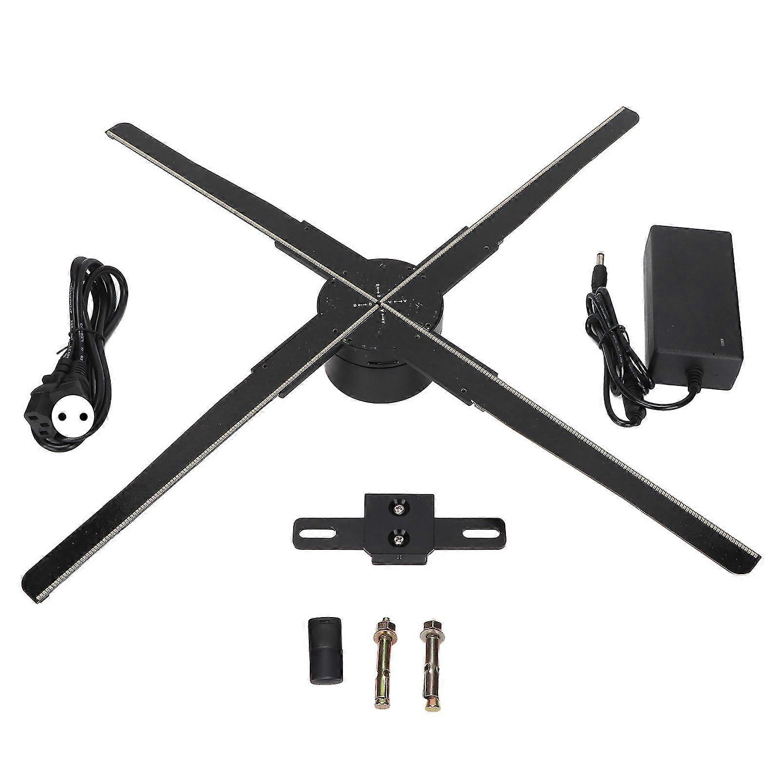 3D Holographic Fan Projector with 552 LED Beads - 52cm Diameter, EU Plug
