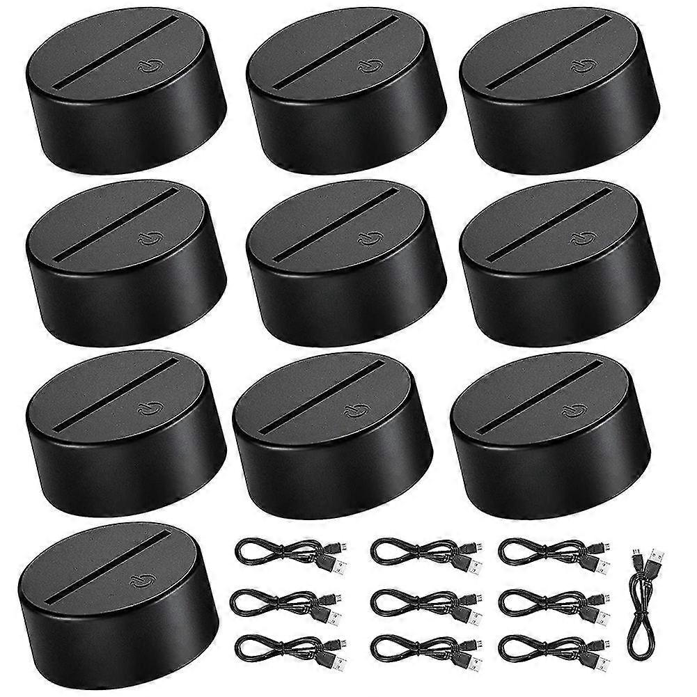 10 Pcs 7 Colors Touch Lamp Base 3d Night Led Light Lamp Base Led Lamp Holder Display Stand For Acry