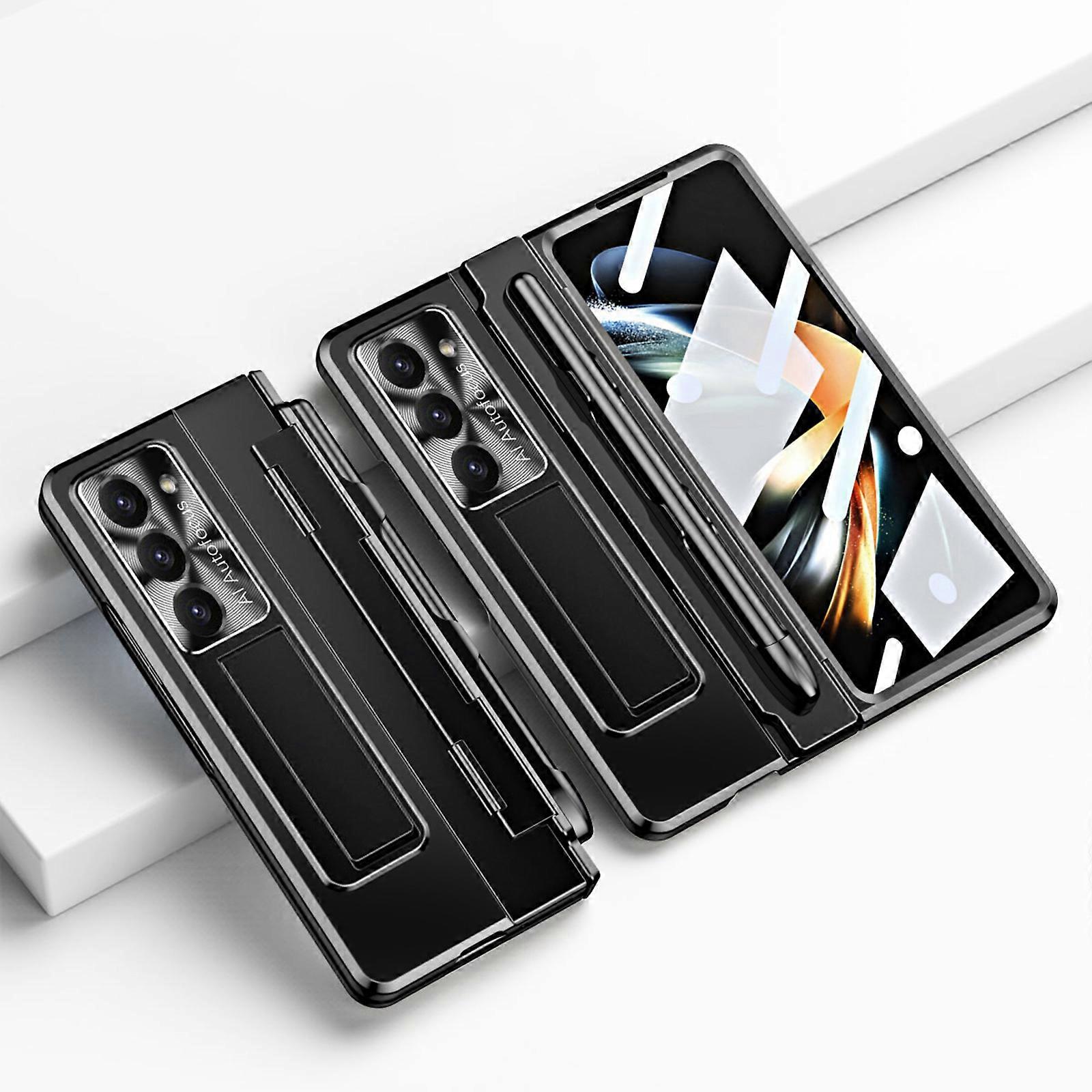 Capa Transparente para Samsung Galaxy Z Fold6 Plating Case com Suporte para S Pen, Capa Protetora com Suporte para Samsung Galaxy Z Fold 6 2024 Case