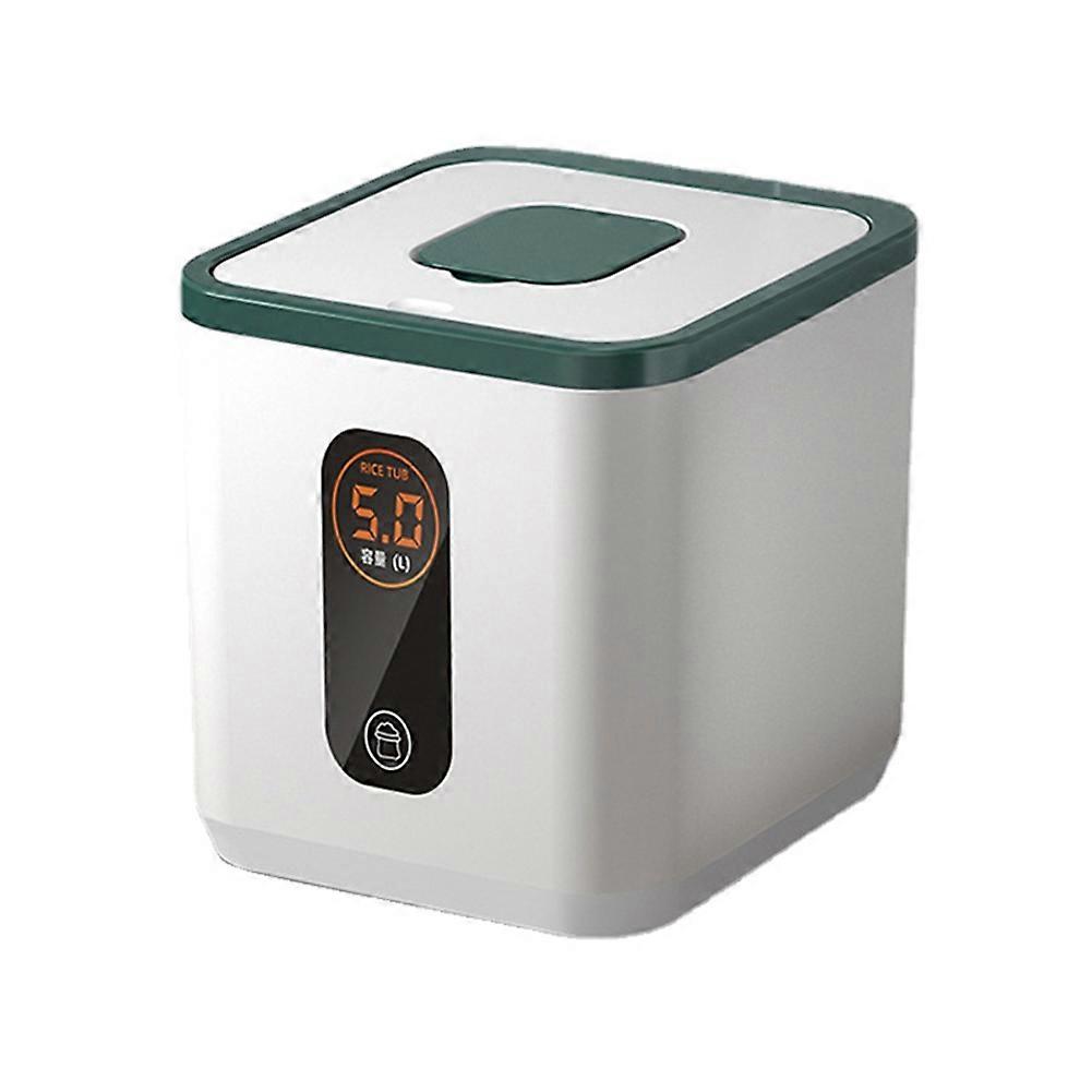 Contain Moisture-Proof Nano Insect-Proof Sealed Pet Food Container Rice Grain Storage Box White+Gr