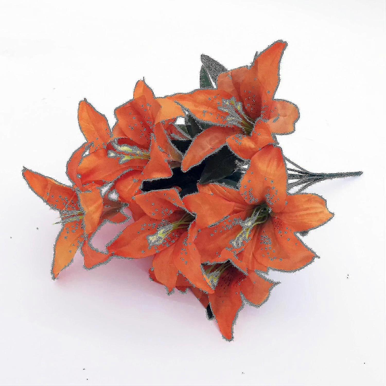 2pcs Artificial Lily 10 Heads Each For Wedding Party Decor