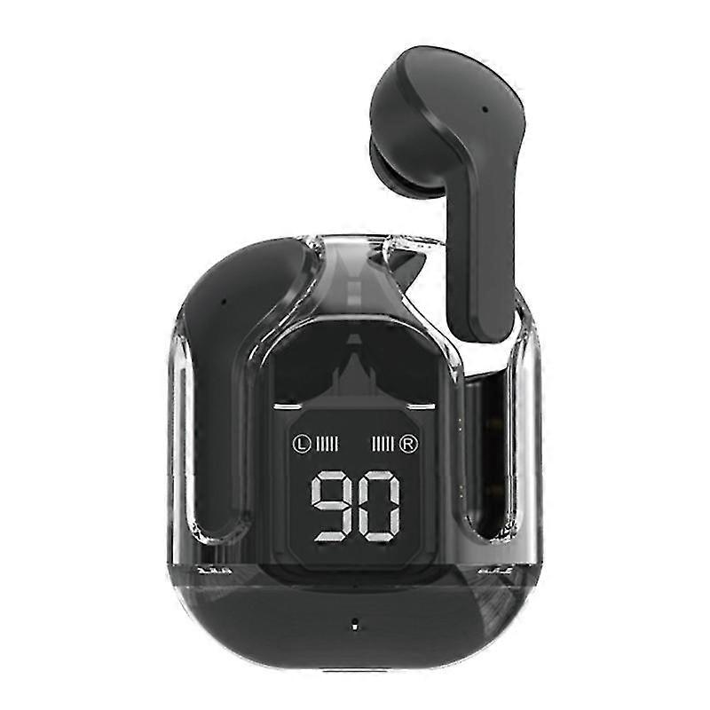 1 Set Ear Buds Stereo Surround Digital Display Transparent In-ear Wireless Play Music Ergonomic Desi