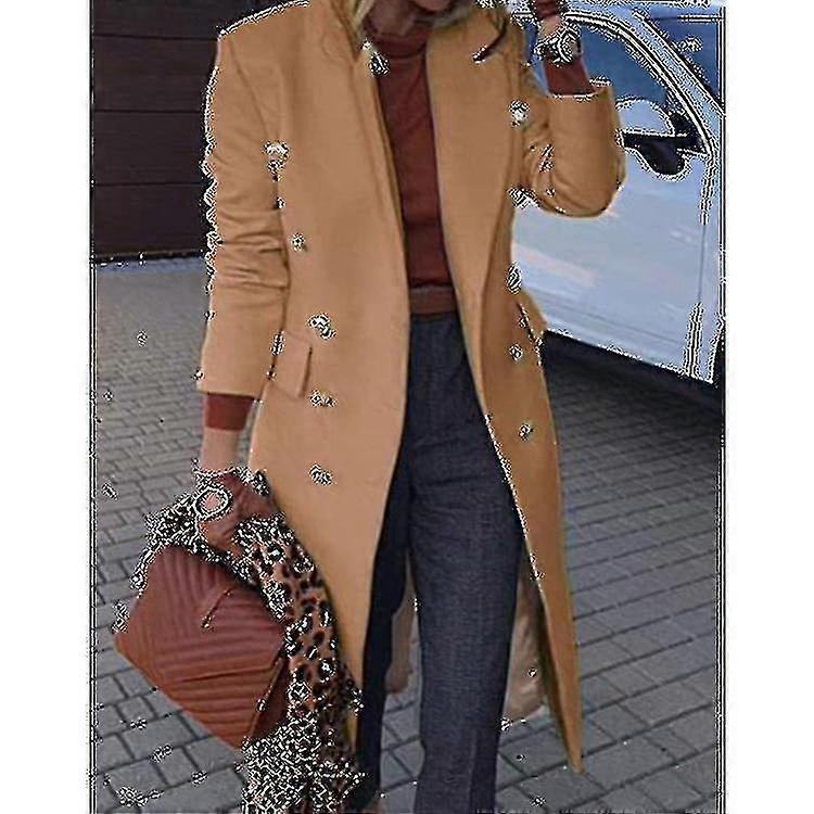 Women"s Casual Coat Long Single Color For Autumn/winter-ZZY