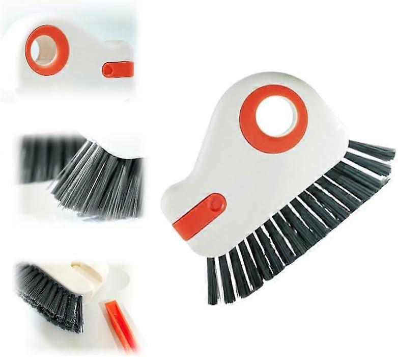 2 In 1 Groove Cleaning Brush Window Track Cleaning Tools, 2024 New Multifunction Hard Bristle Crevice Cleaning Brush with Hidden Scraper