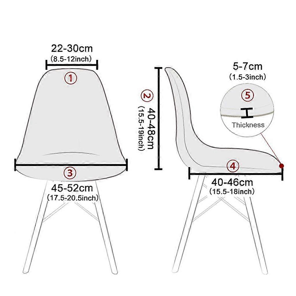 2Pcs Shell Chair Sitzbezug Schonbezug Staubentfernung