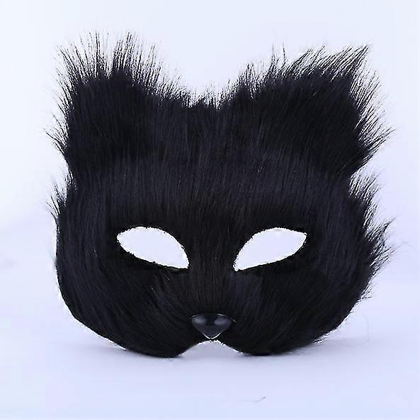 Animal Mask Male And Female Half Face Simulation Fox Mask Masquerade