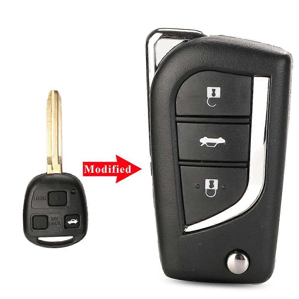 50171 Modified Flip Remote Key Fob 433MHz 4D67 /4C for Toyota Prado 120 RAV4 Kluger Previa FJ Cruiser Land Cruiser 100