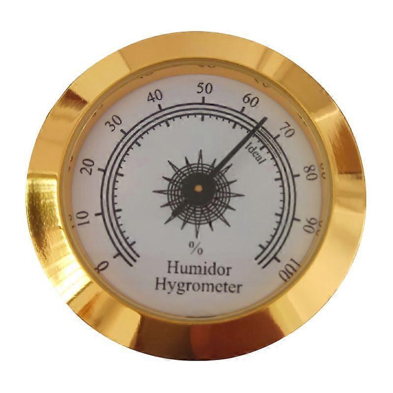 1pc Round Glass Analog Hygrometer For Humidor Guitar Cigar Tobacco Box 50mm
