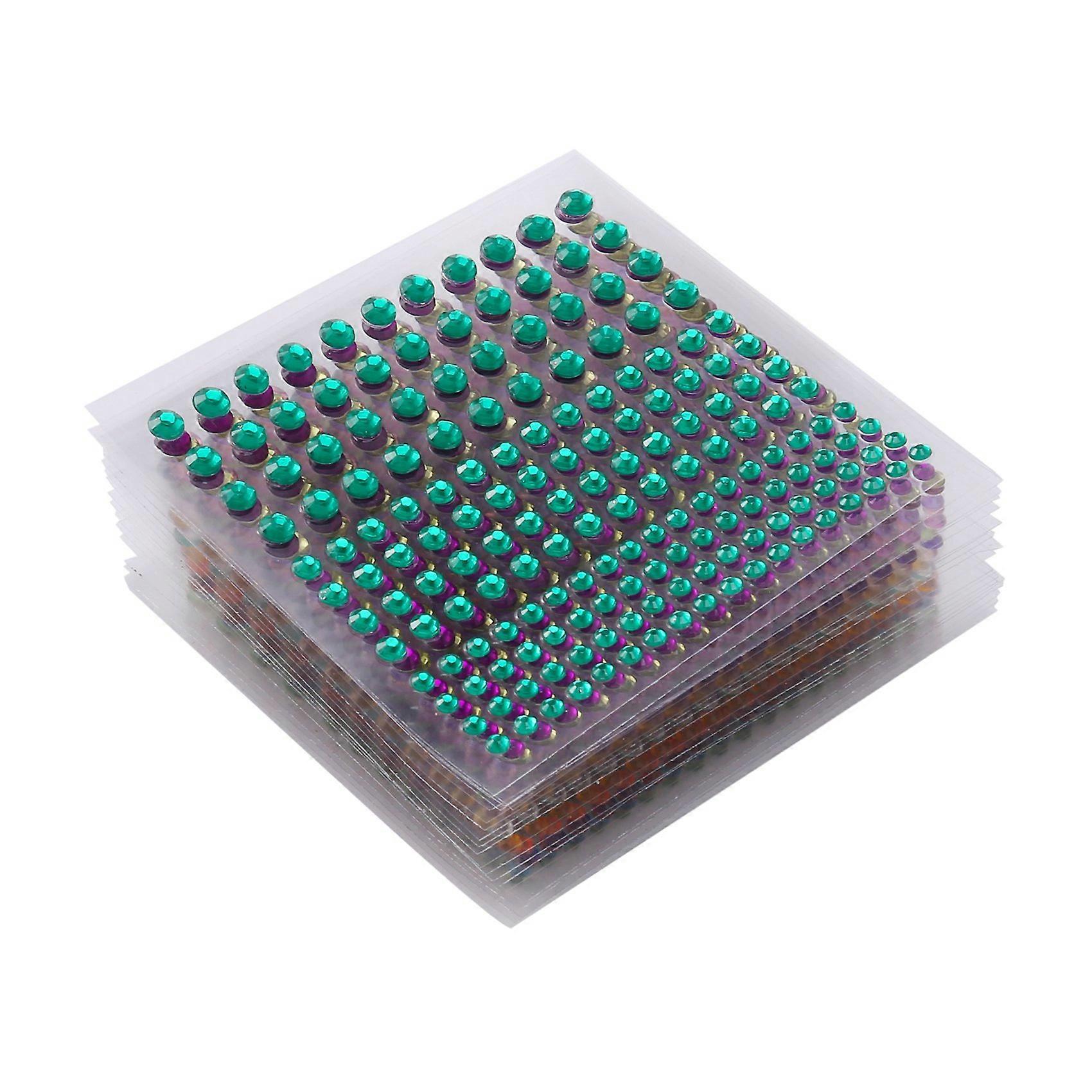 3440Pcs Self Adhesive Colorful Rhinestone Stickers Assorted 20 Colors & 3 Sizes Perfect for DIY Fac