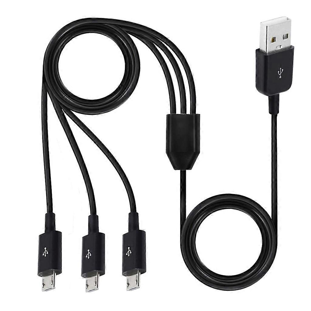 Portable Micro USB Splitter Cables 3-in-1 Multi-Function Cable Data Cord