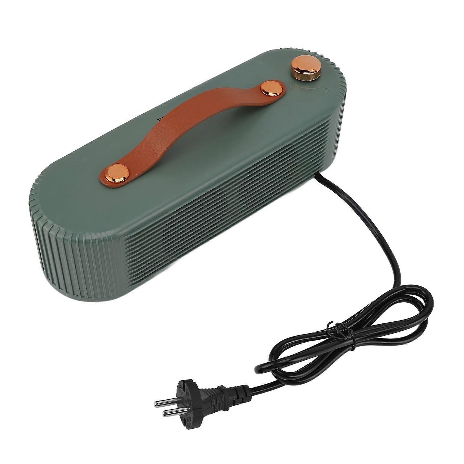 Desktop Multifunctional Space Heater 800W Electric Heaters 2 Gear Adjustable Desktop Electric Heater Green EU Plug 220V