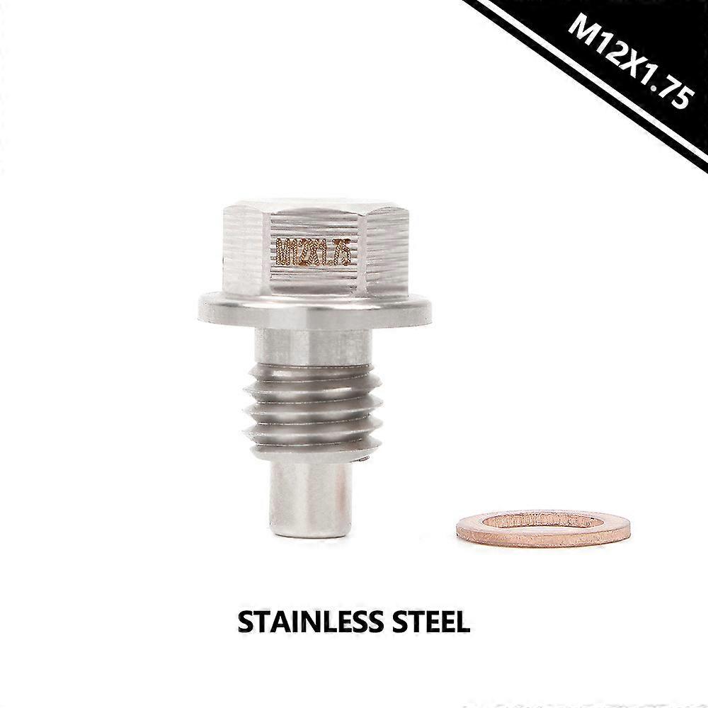 Stainless steel Magnetic Oil Drain Plug - Compatible with Engine and Transmission 9 models
