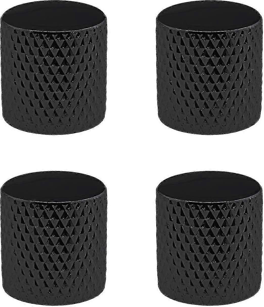 4 kovové gombíky na ovládanie hlasitosti pre elektrickú gitaru a basu s priemerom 6 mm