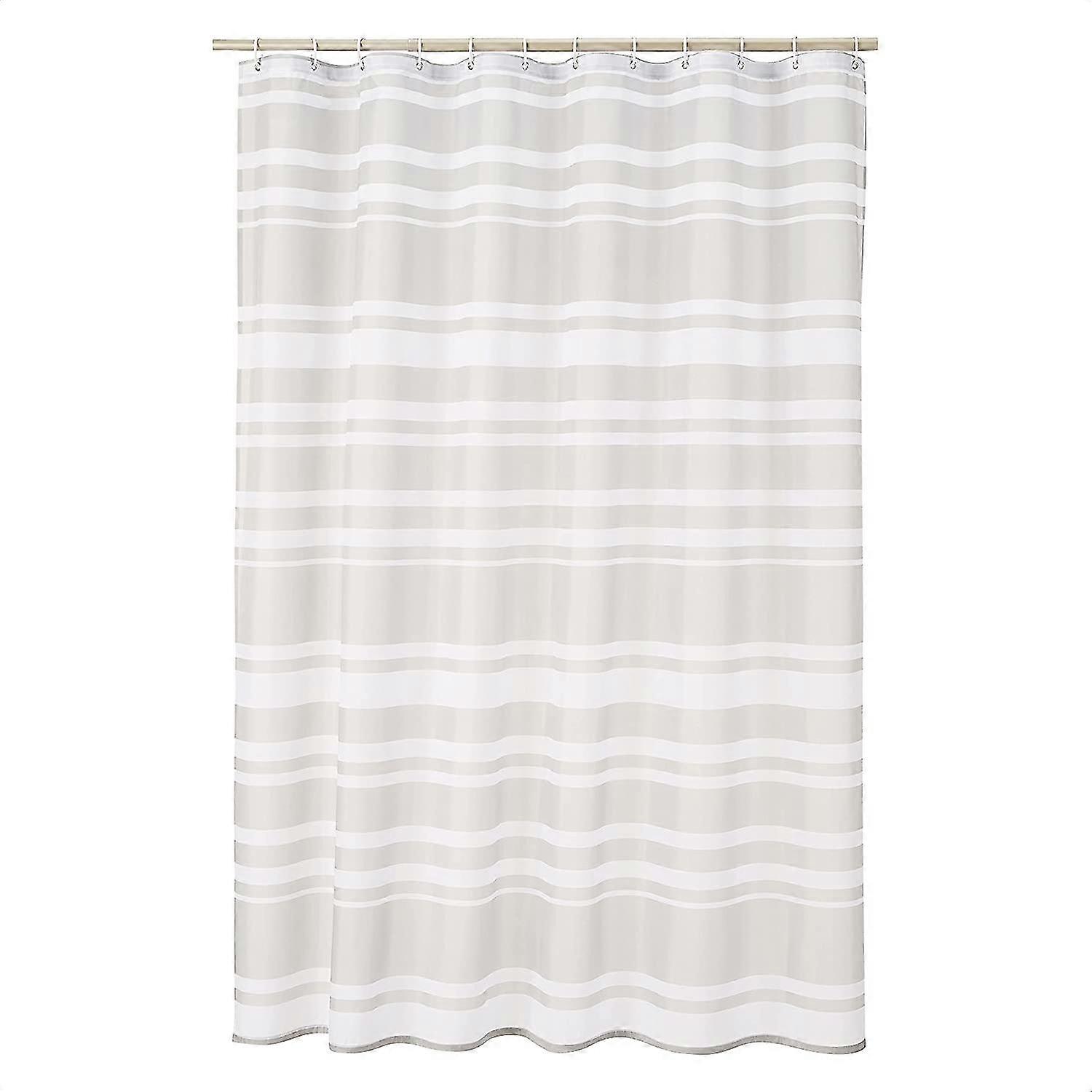 Cortina de chuveiro de tecido - 72 X 72 Polegadas, Listra Cinza