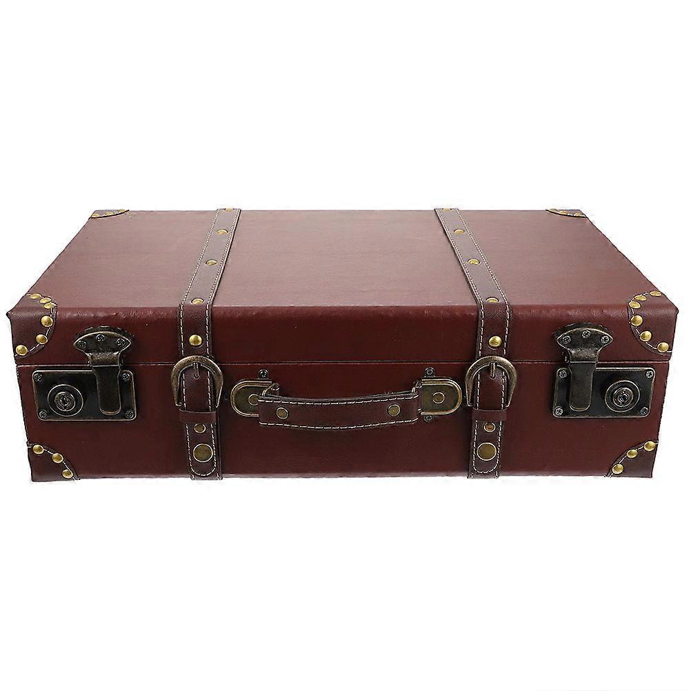 Old Style Suitcase Decorative Storage Box Retro Suitcase Ornament Photography Prop