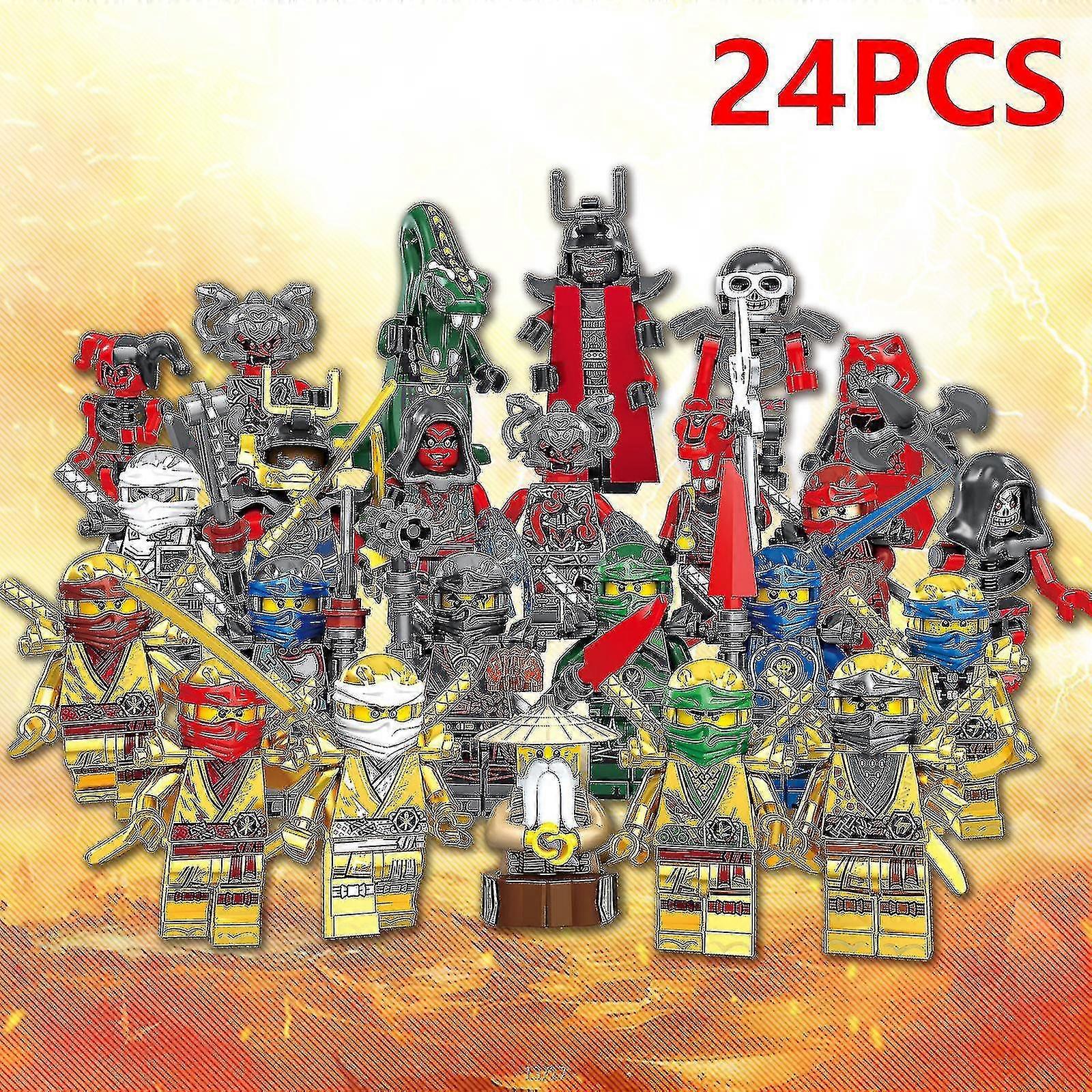 Set Of 24 Pcs Ninjago Mini Figures Kai Jay Sensei Wu Master New Building Blocks Toy