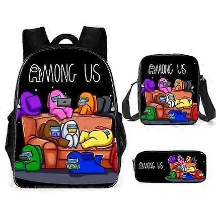 Among Us Space Werewolf Killing Three-piece Game Peripheral Backpack Primary and Secondary School St