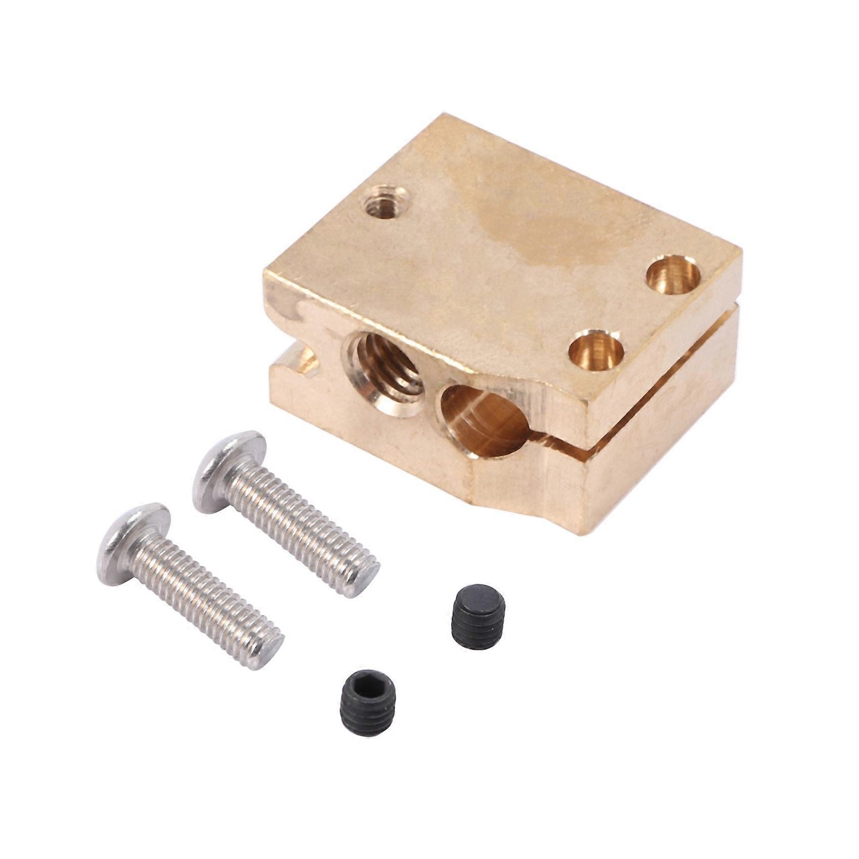 Copper Brass Heater Block,V6 Heating Block for Copper Hot End for High Temperature of 3D Printer
