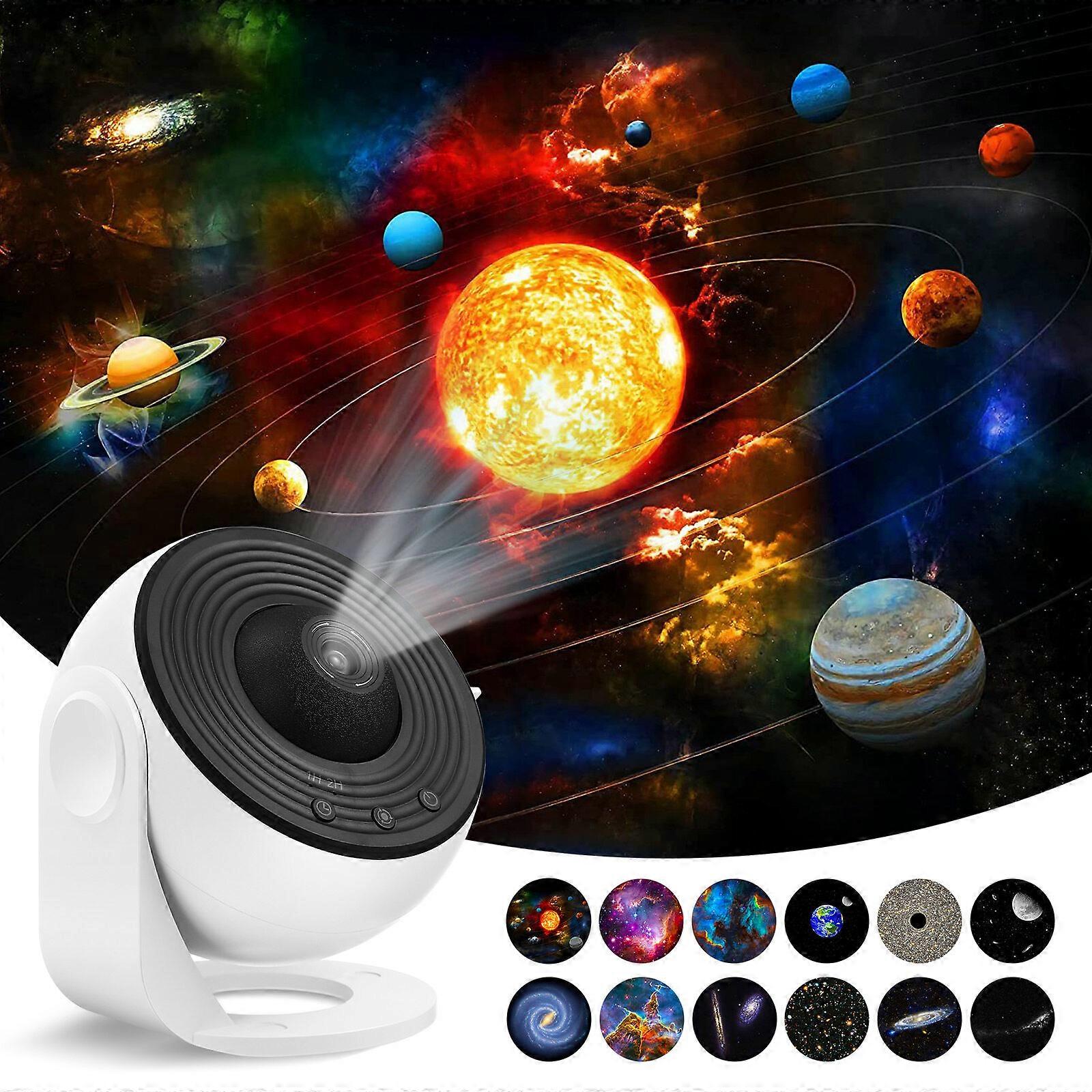 1 σετ Galaxy Night Light Projector Universe Night Sky Party Quiet Bedroom Light με 12 δίσκους φιλμ