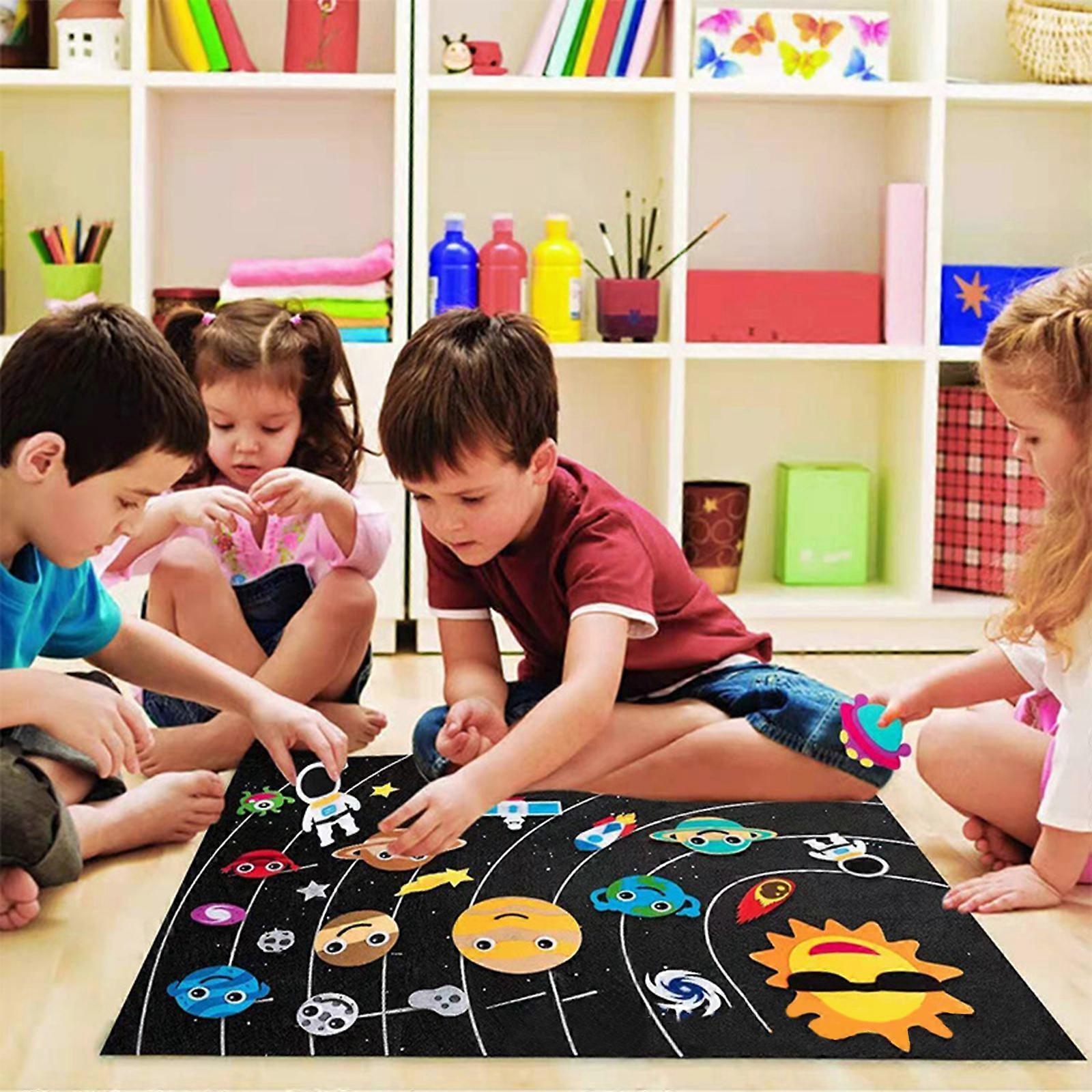 ההנחה הטובה ביותר-3.3FT 32pcs חיות משק לבד סיפור לוח סט, חיות משק צעצועים לפעוטות ילדים 1-3 כיתה גן סיפור סיפור משחק דמיון