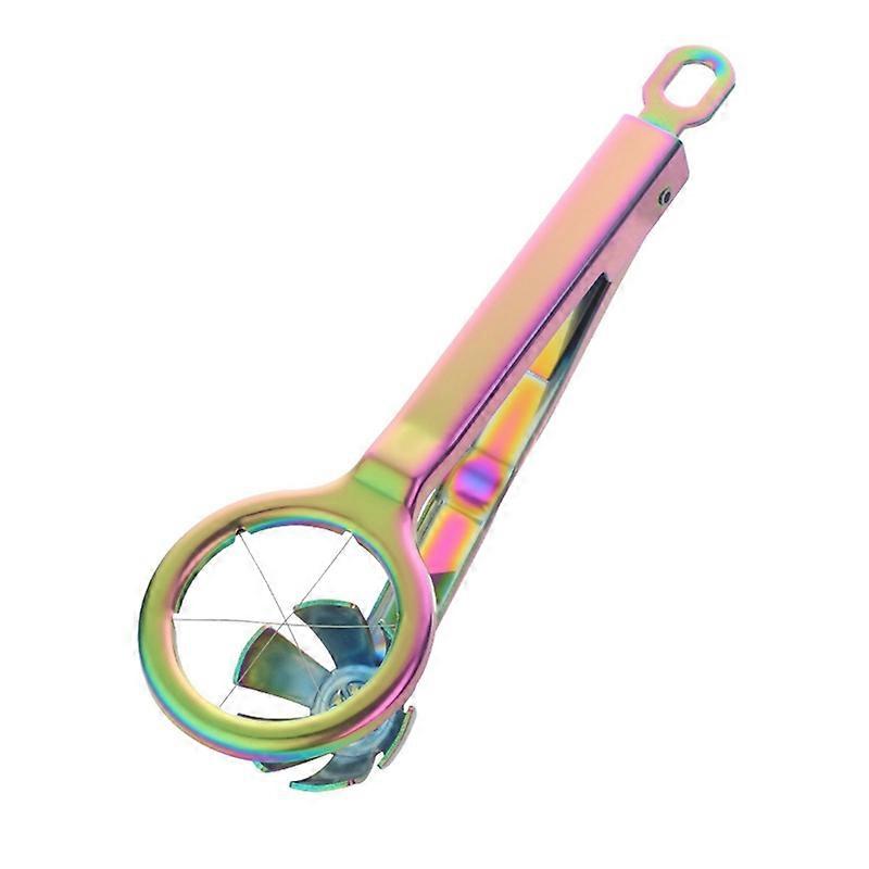 Stainless Steel Egg Cutter Multifunctional Sturdy Compact Hexagonal Egg Wedger for Home