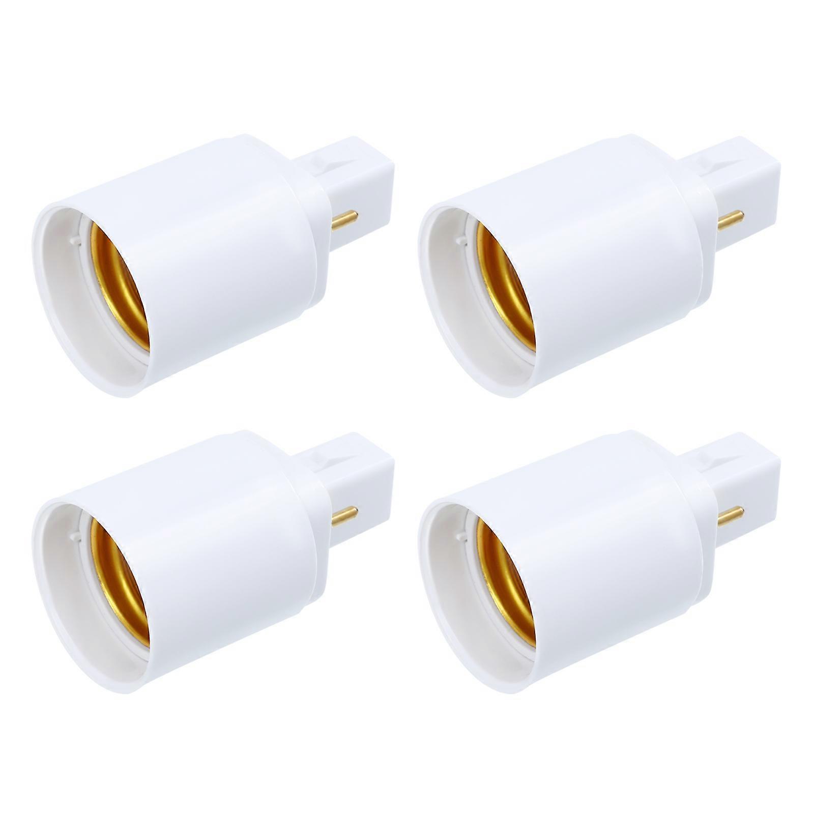4pcs Professional G24D to E27 2 Pin Light Bulb Socket Adapter Light Holder