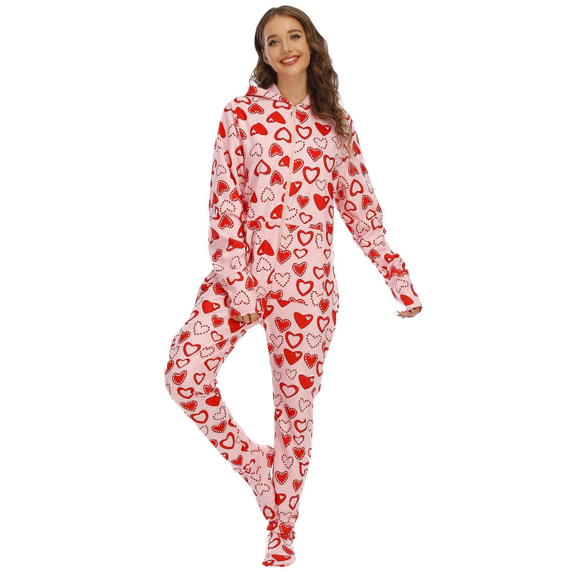 Damen Langarm Full Length Soft Fleece Pyjama Sets