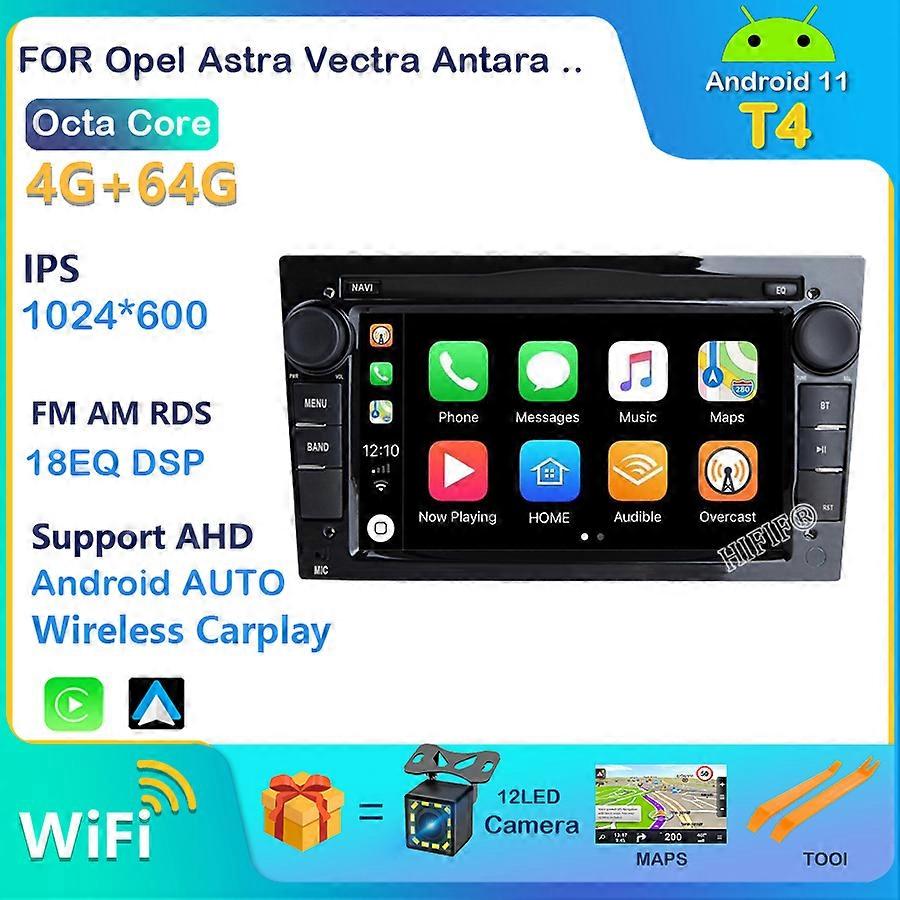 Redkid Android 11 2 DIN Car Stereo GPS for radio opel astra H G J antara Vectra C Antara Zafira B Vi