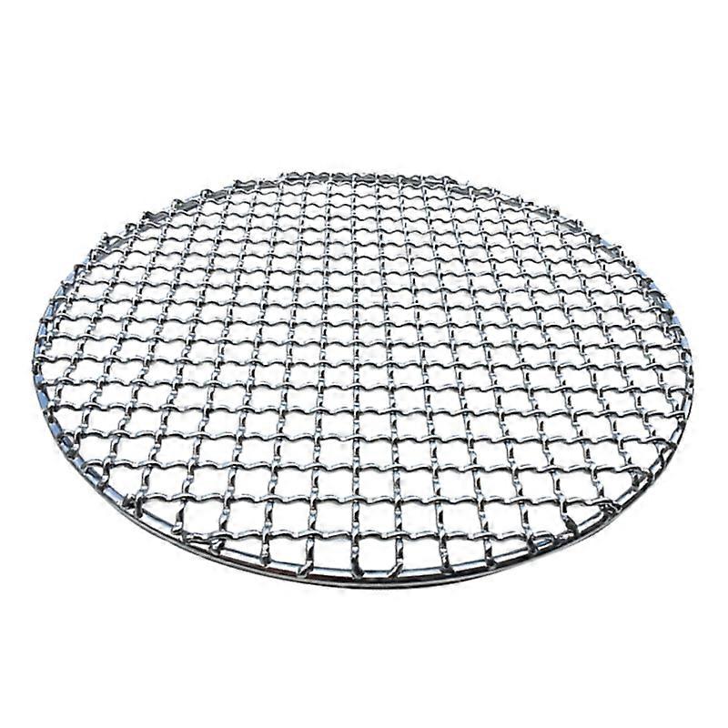 Rund rustfrit stål grill grill stegenet netto non-stick grill bradepande