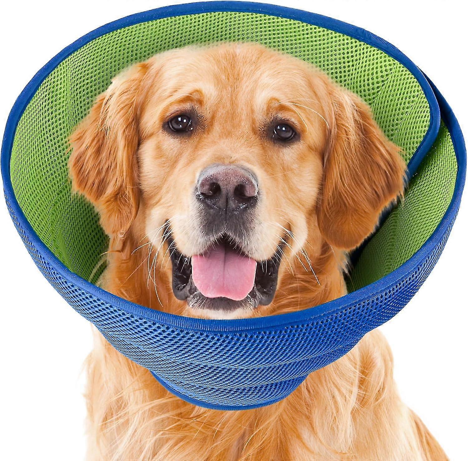 Dog Cat Cone Recovery Collars, Elizabethan Cones After Surgery,adjustable Mesh Breathable Anti-lick Wound Dog Cone For After Surge