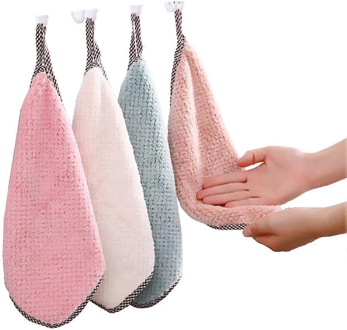 فوط مطبخ, مجموعة من 4 فوط مطبخ, فوط يد, قابلة للغسل, صديقة للبيئة