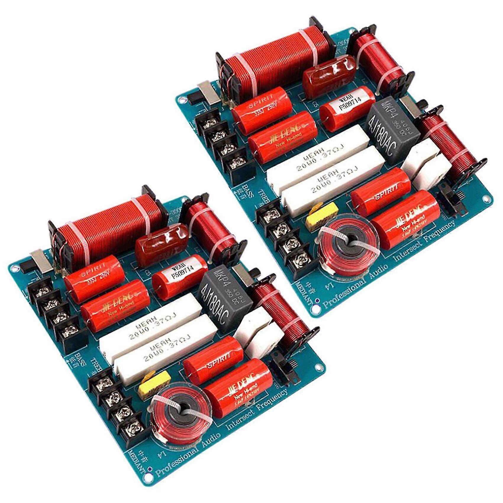 2x 350w Frequency Divider Board Ktv Stage Speaker Crossover Audio Treble Mediant Bass 3 Way Crossov