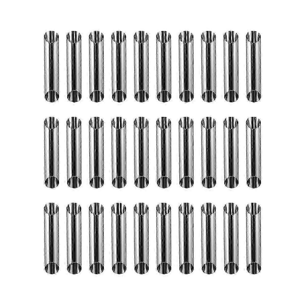 30 stk Cannoli Tubes Forms Set Rustfritt stål Non-stick Cream Horn Danske Pastry Molds For Shell Cr