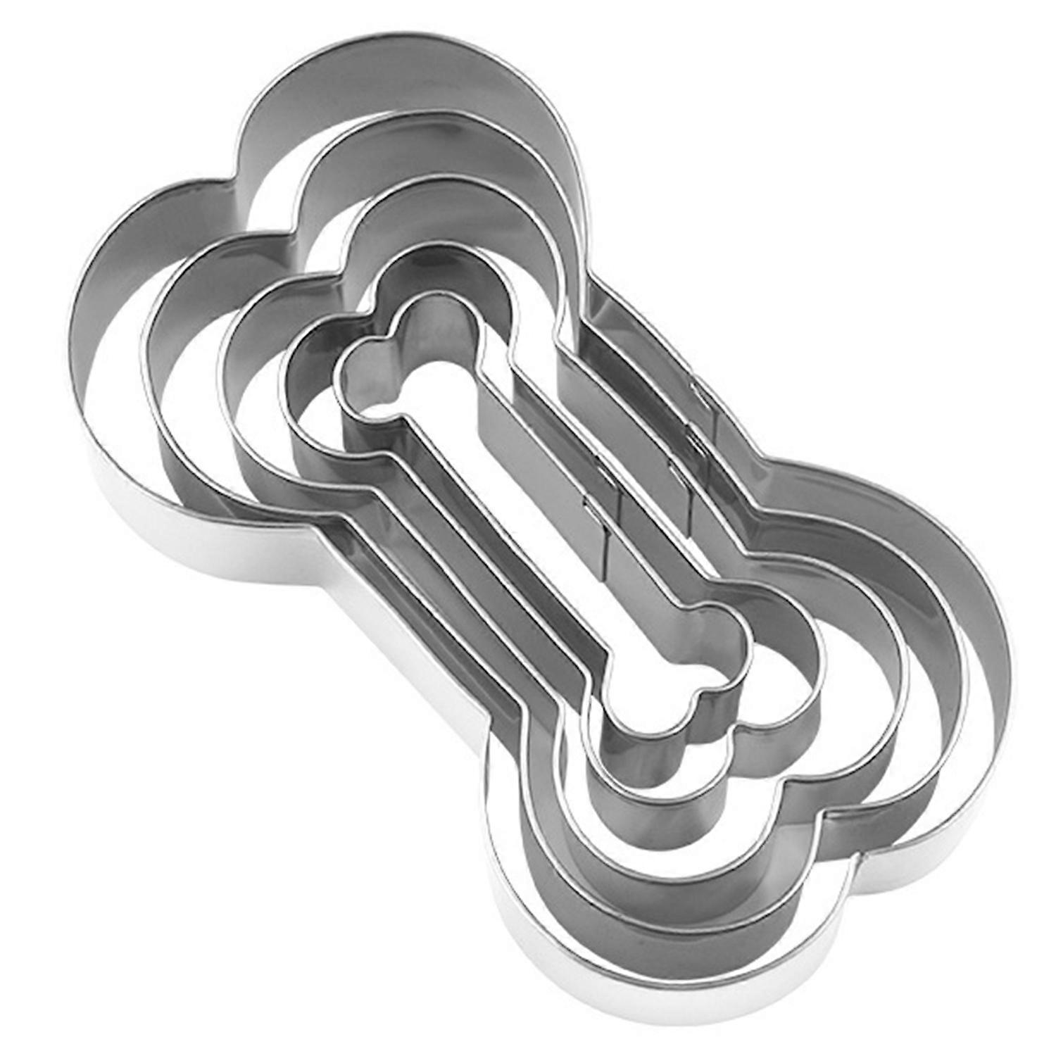 5Pcs Cookie Cutter Molds Rustproof Non-Stick Reusable DIY Dog Bone Mini Cookie Cutter Stainless