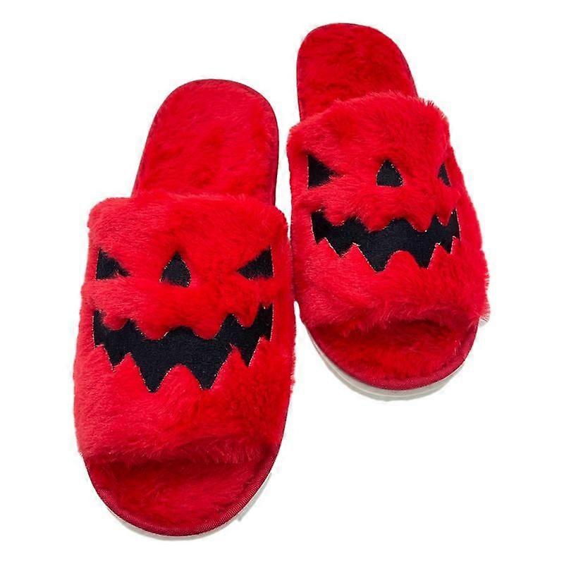 Halloween tofflor varma luddiga tofflor med skumvaddering semesterkläder säsongskläder för festparad Haunted House Living