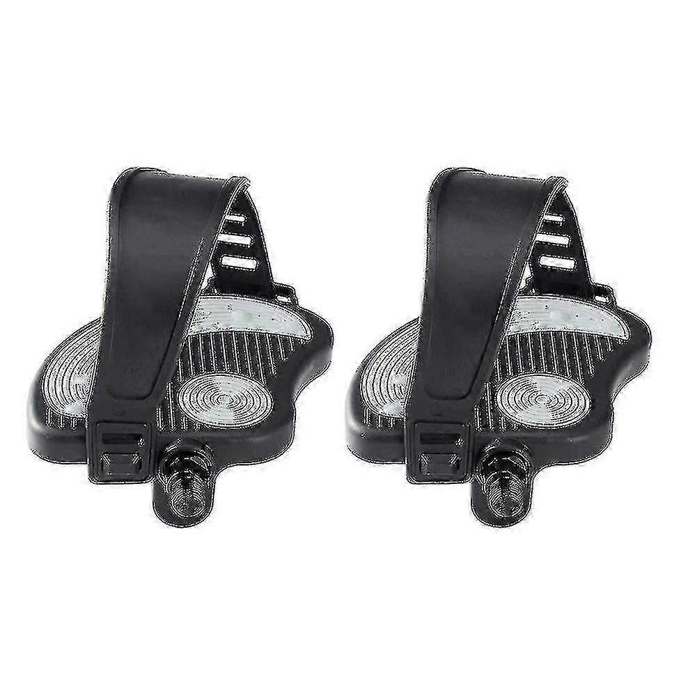 Pedais de bicicleta ergométrica com alças para bicicleta de spinning e bicicleta ergométrica estacionária indoor, 9/16 polegadas