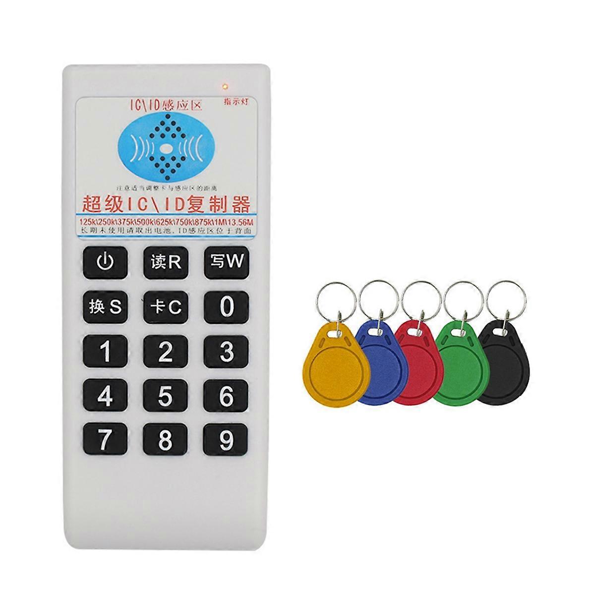 RFID NFC IC Card Reader & Writer+5XUID Keychain 125Khz-13.56MHZ Duplicator RFID Smart Card Reader I