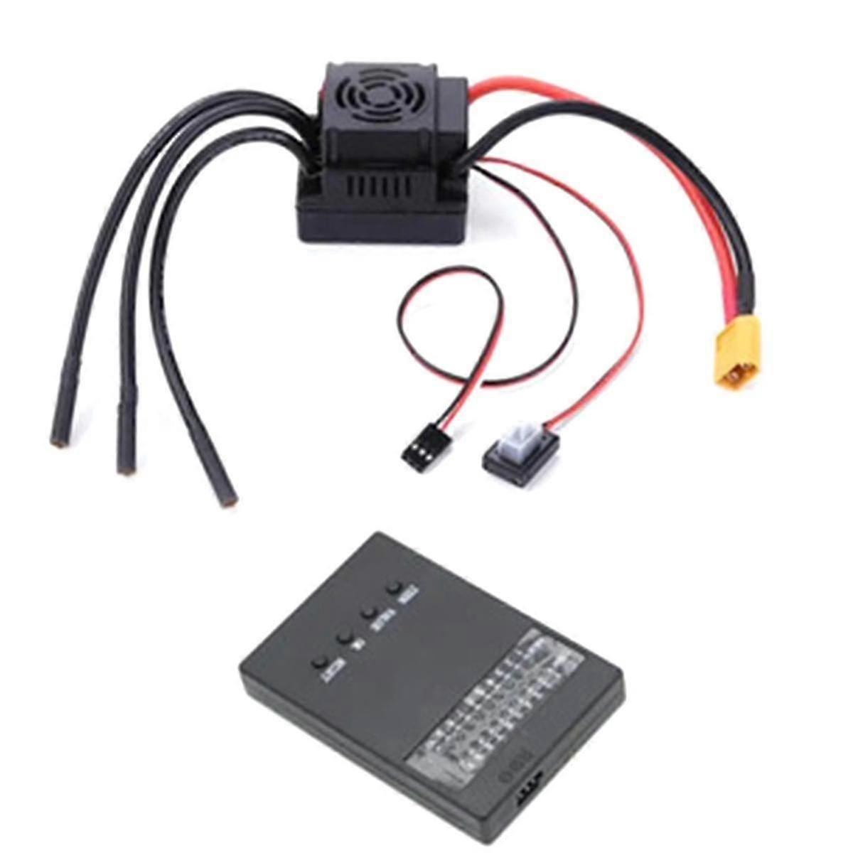 Rc 80a Brushless Esc Electric Speed Controller With 5.8v / 3a Sbec 2-4s Programe Card For 1/8 1:8 Rc Car (xt60 Plug)