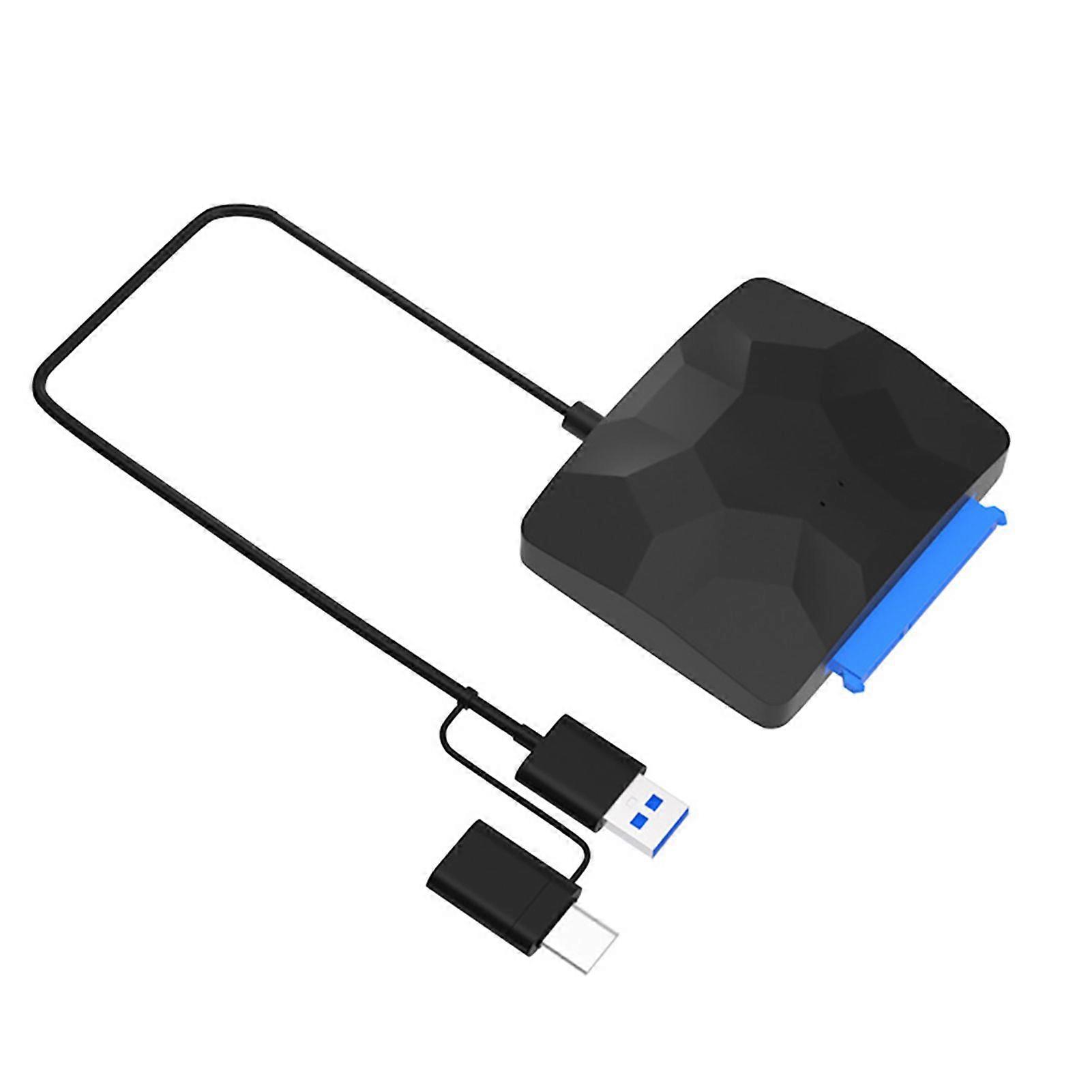 Hard Drive Cable 2.5/3.5 Inch HDD/SSD for SATA to USB 3.0 Type C USB 3.0 to SATA LED Indicator Overcurrent Protection for Windows 7/8/10/11 for Mac OS