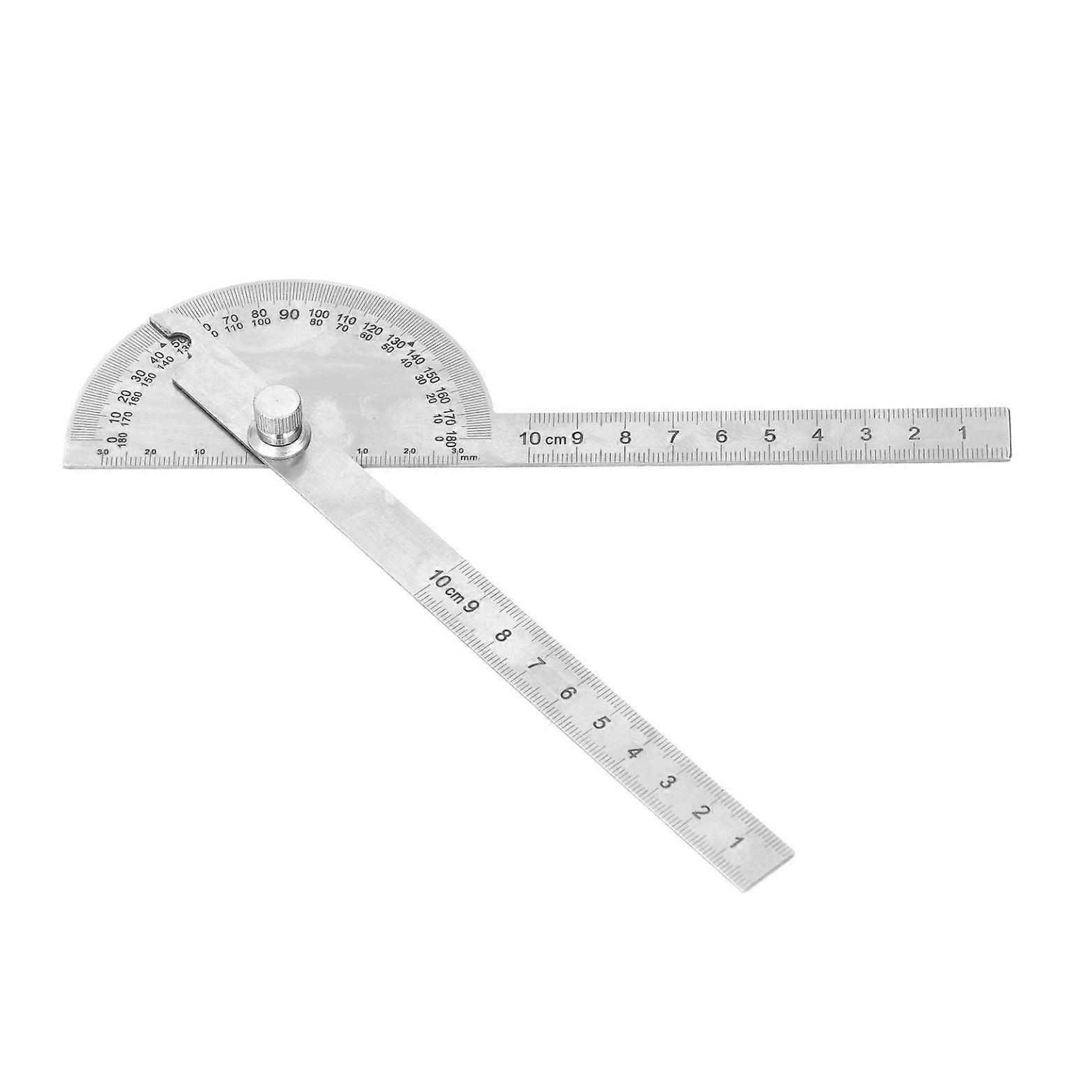180 degree 2 arm ruler stainless steel angle protractor adjustable angle