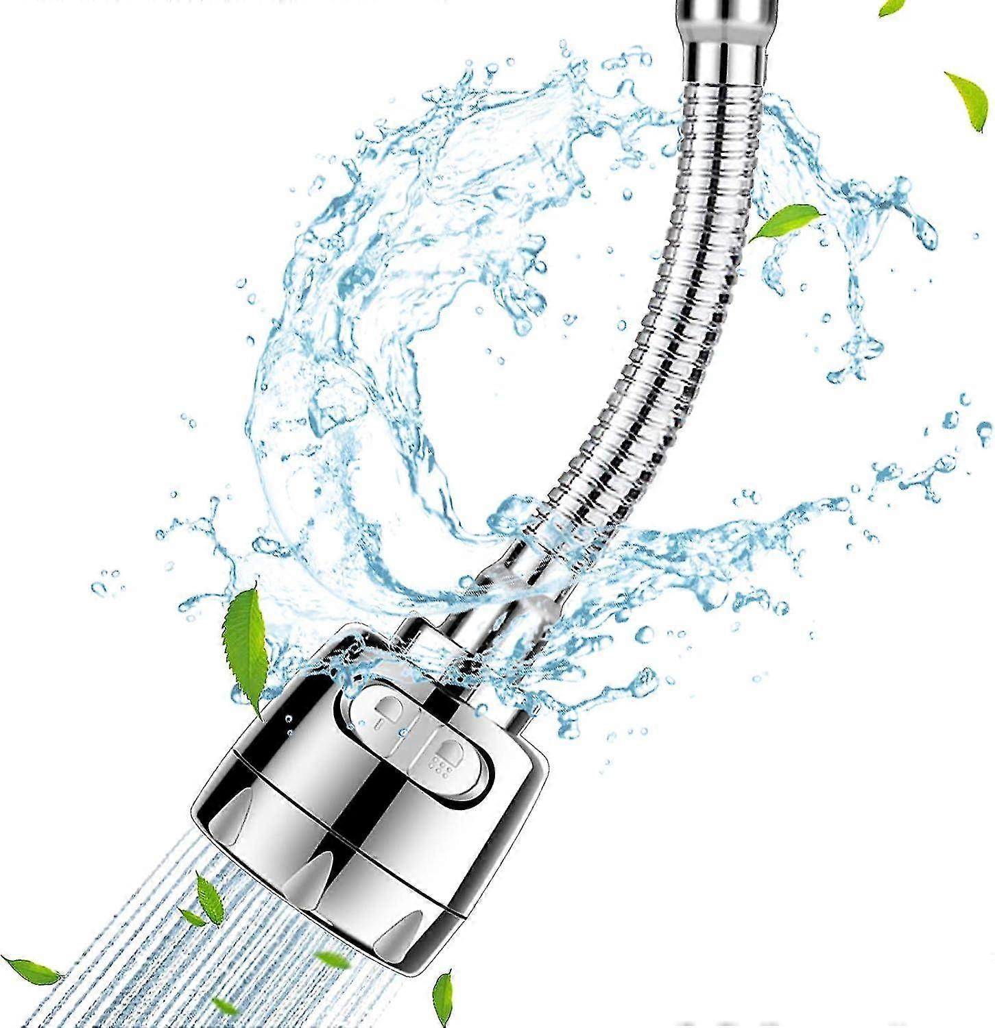 Moveable Kitchen Faucet Aerator Sink Tap 360 Swivel Faucet Sprayer Head Attachment,water Saving Anti-splash Tap Head Sink Faucet With Long Flexible St