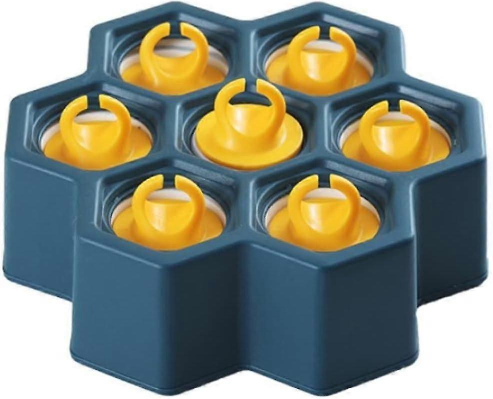 Popsicle Molds, Popsicle Maker, Ice Cream Molds Silicone Honeycomb Popsicle Maker Diy With Plastic Lid Ring (navy Blue, 1pack)