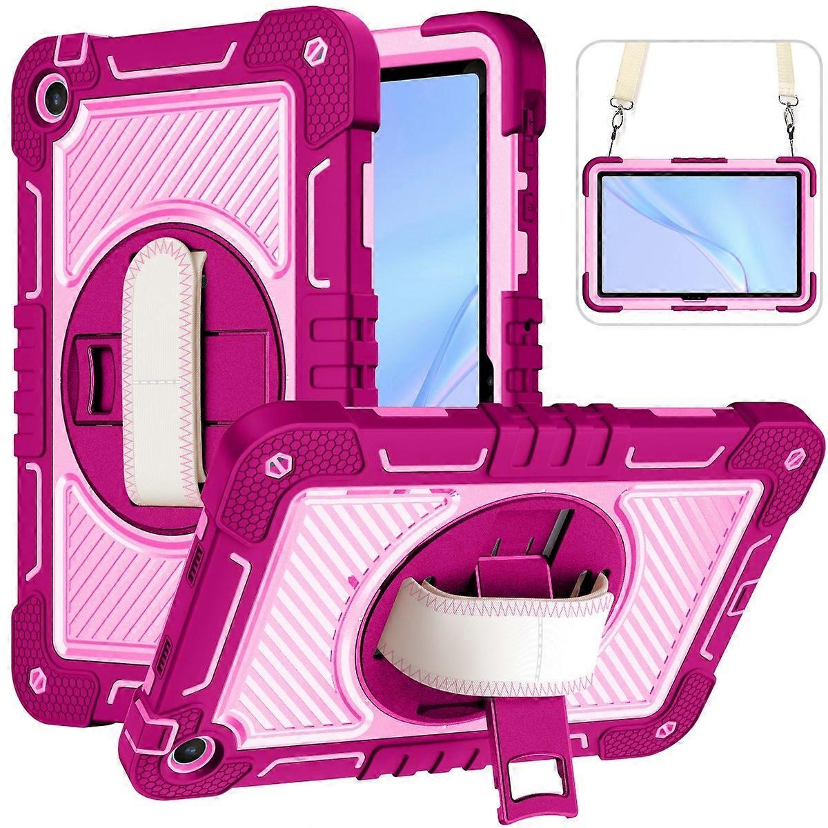 360 Degree Rotation PC Contrast Silicone Tablet Case