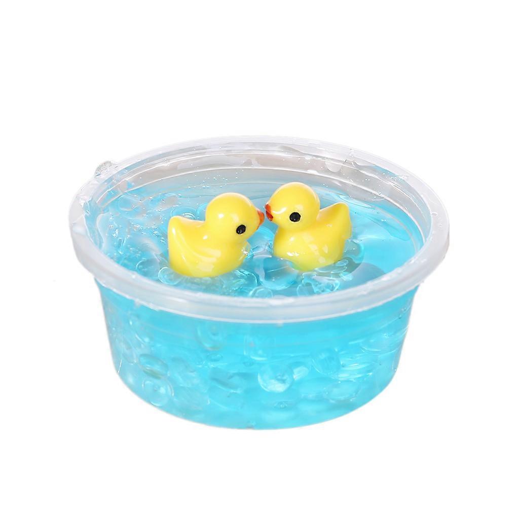 Soft Crystal Silly Putty Slime Toy Clear Slime for Play Dough Smell Free Plasticine for Creative Children’s Party Game S Blue