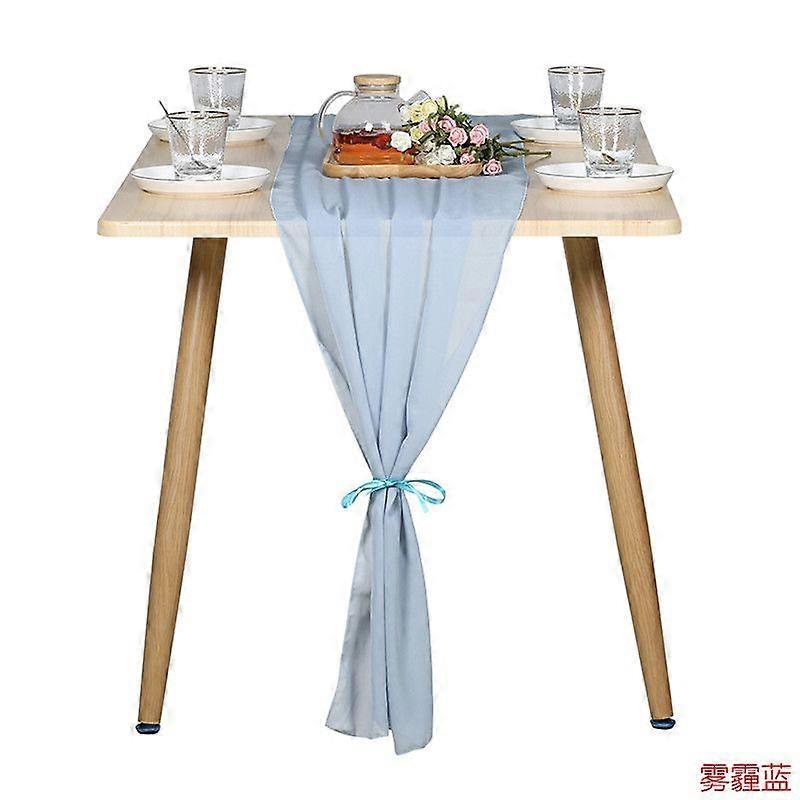 Chiffon table runner (70*300cm)  light blue