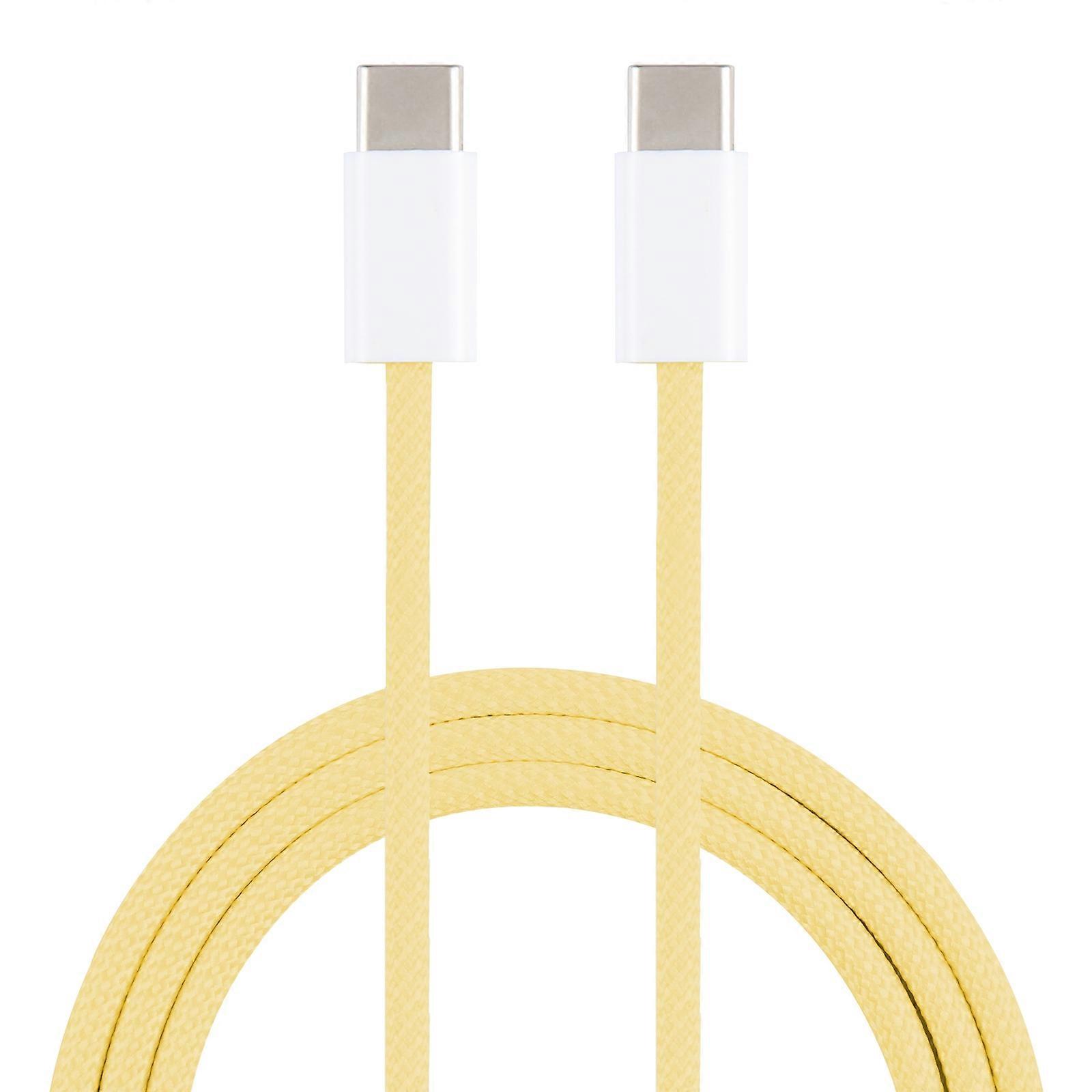 1m USB-C / Type-C to Type-C Macaron Braided Charging Cable