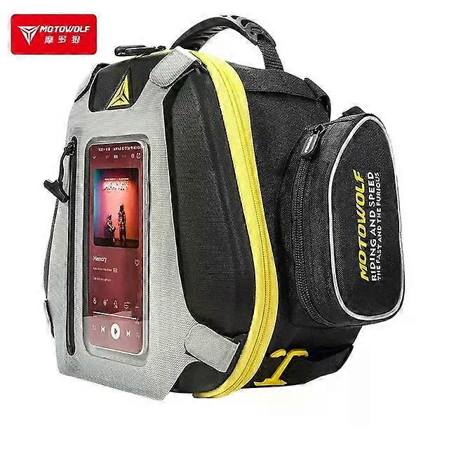 Motorcycle Fuel Tank Bag Motorcycle Bag Waterproof Multi-functional Tail Bag Luggage Phone Large Screen/GPS Navigation