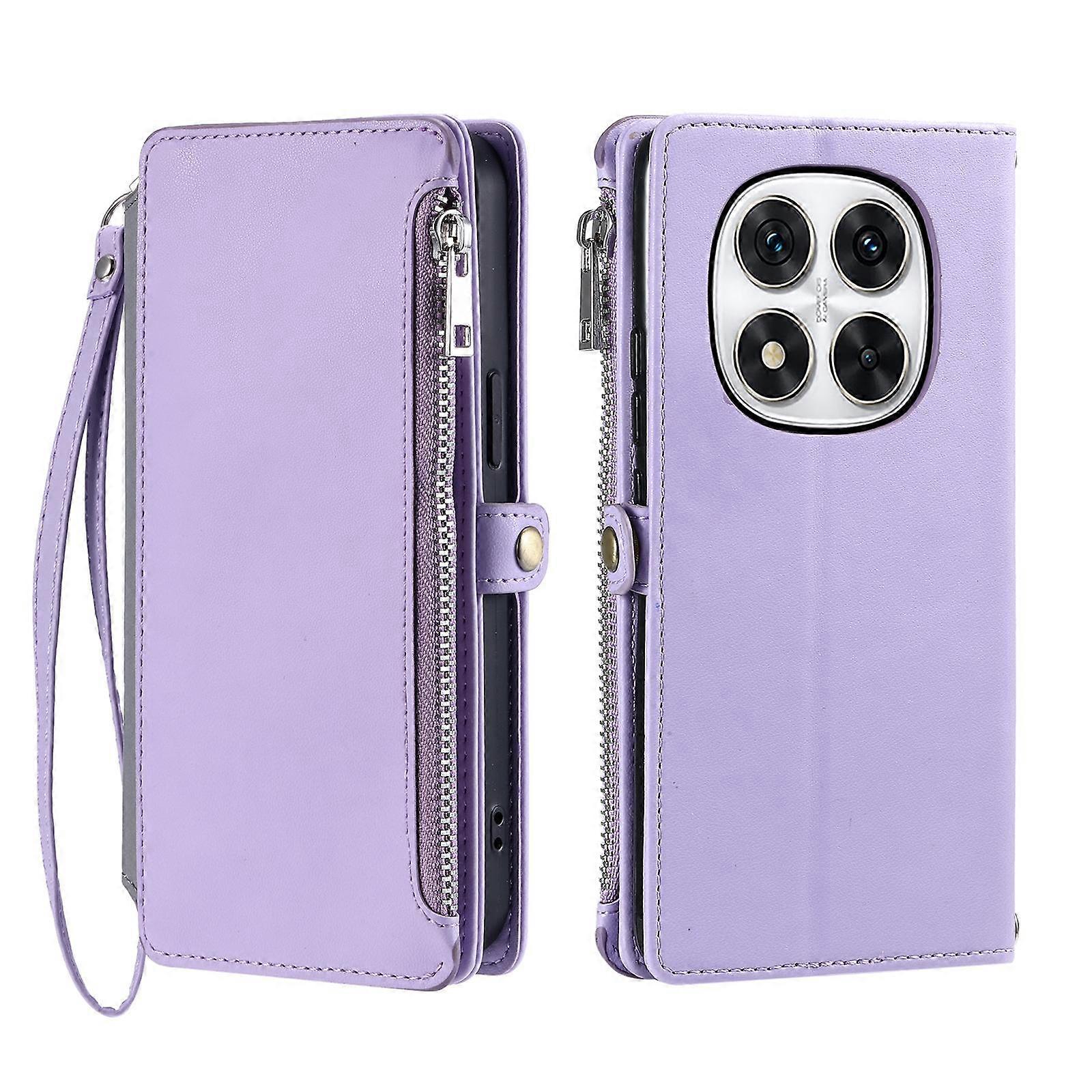 Leather Stitching Multi-card Slot Zipper Phone Case